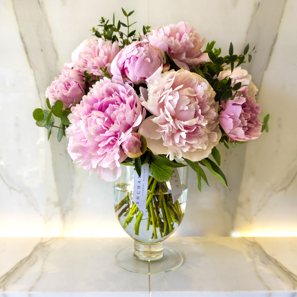 Pink Peony - Vase- Enchanted Floral Design Pink Peony - Vase- Enchanted Floral Design